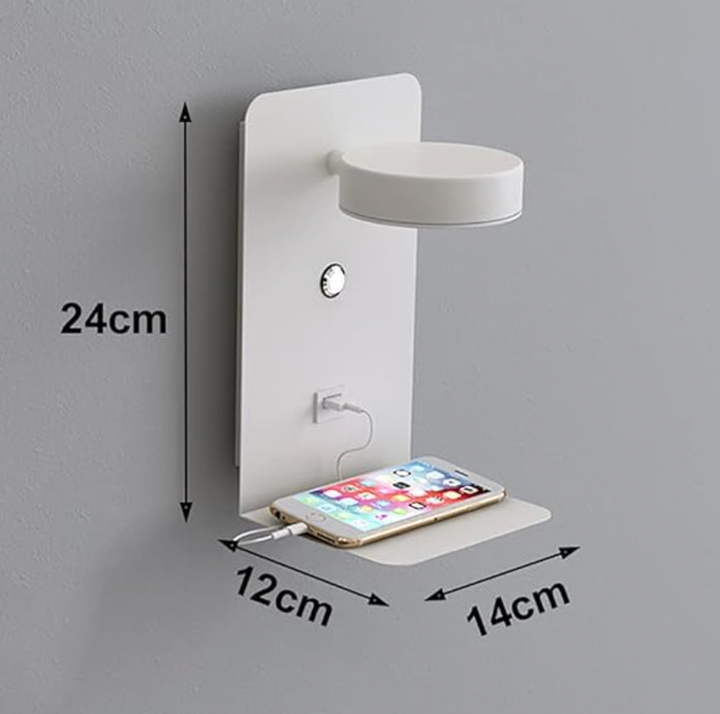 Dimmable LED Wall Lamp with USB Port