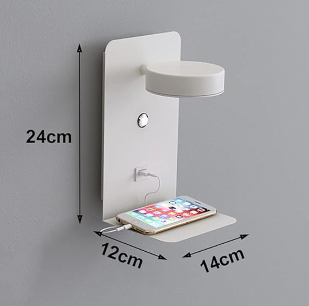 LED Wall Lamp with USB Charger