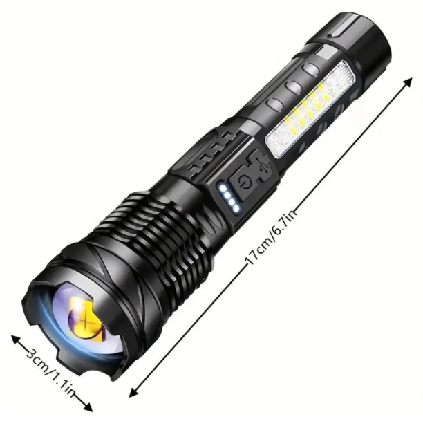 High-Power Military LED Flashlight – 5000 Lumens