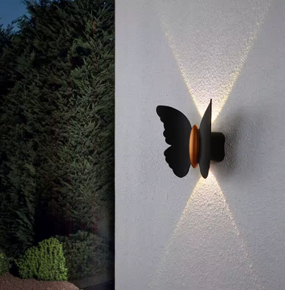 Butterfly-Design LED Outdoor Wall Lantern