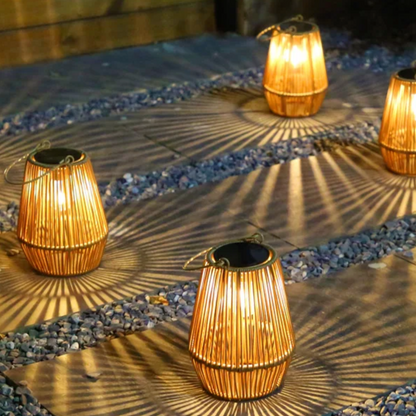 Solar Rattan Lantern Brehn