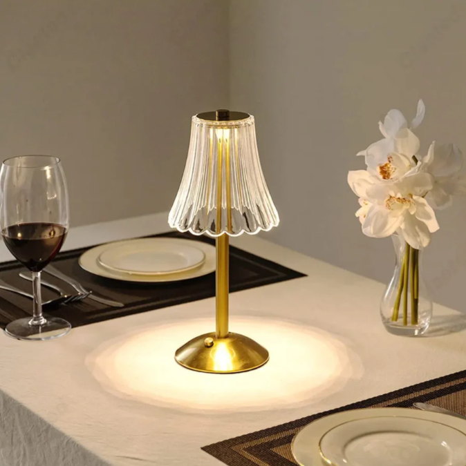 Wireless Crystal Table Lamp with Dimming Function | Kalsten