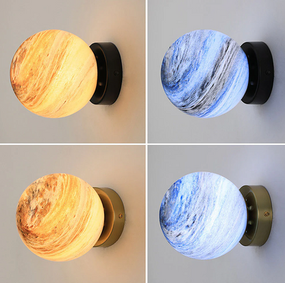 Planet Glass Flush Mount Ceiling & Wall Light