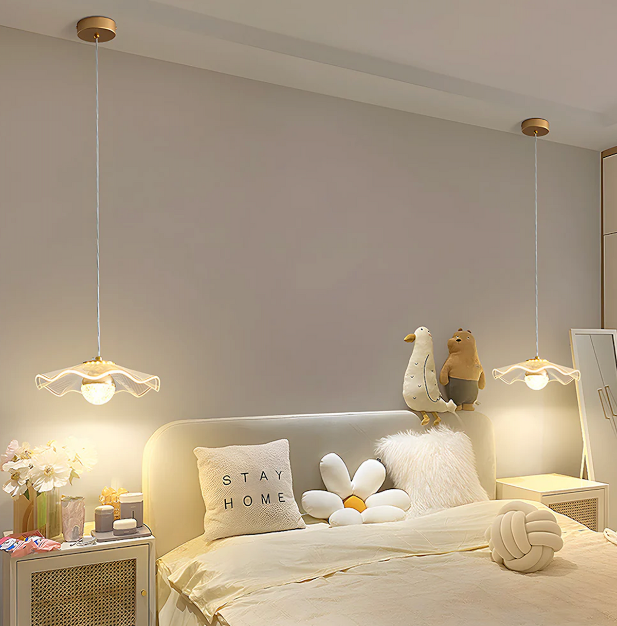 Gold-Finish LED Flush Mount & Wall Light