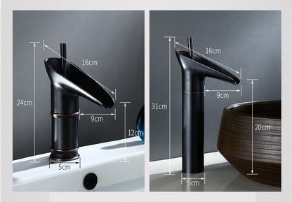 Skanto | Waterfall Antique Faucet Bath Sink Faucet Brass Basin Mixers