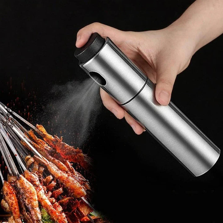 Kalsten | Oil Sprayer CULINARA FineMist | 100 ml Stainless Steel Spray Bottle | For Oil, Vinegar & BBQ | Refillable & Fine Dosage
