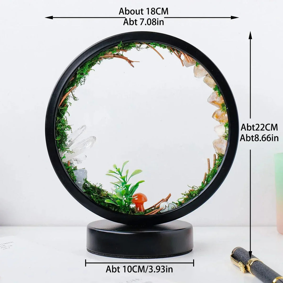 elegant - Round Frame - Green Crystals - Chic Decoration | Kalsten