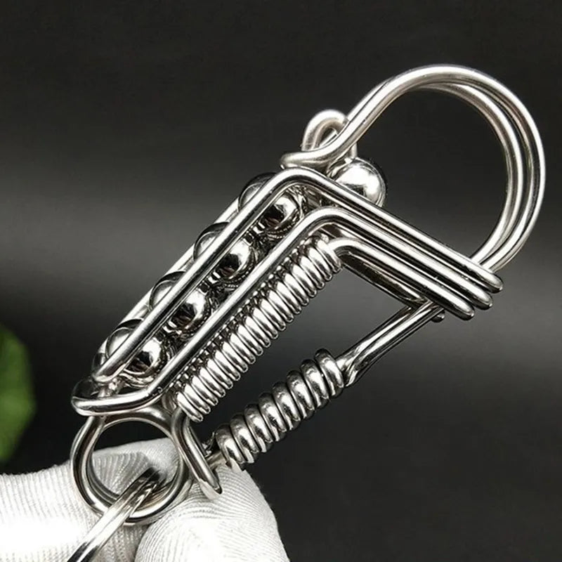 Iron Weave Stainless Matte-Finish Keychain | Kalsten