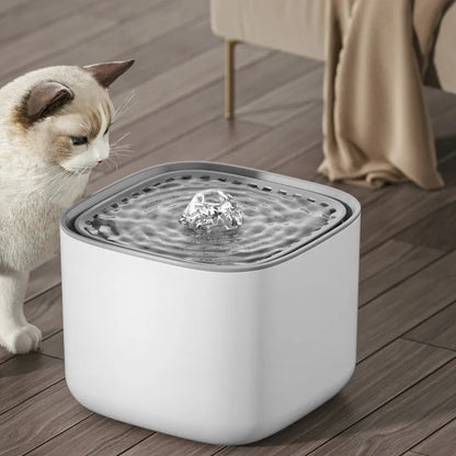 Extremely quiet 3-liter pet drinking fountain