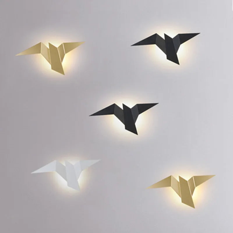 Nordic LED Bird Wall Lamp – Modern Wall Light for Bedroom, Living Room, Stairs, and Bedside – Up & Down Lighting, Iron Shade, AC Powered | Kalsten