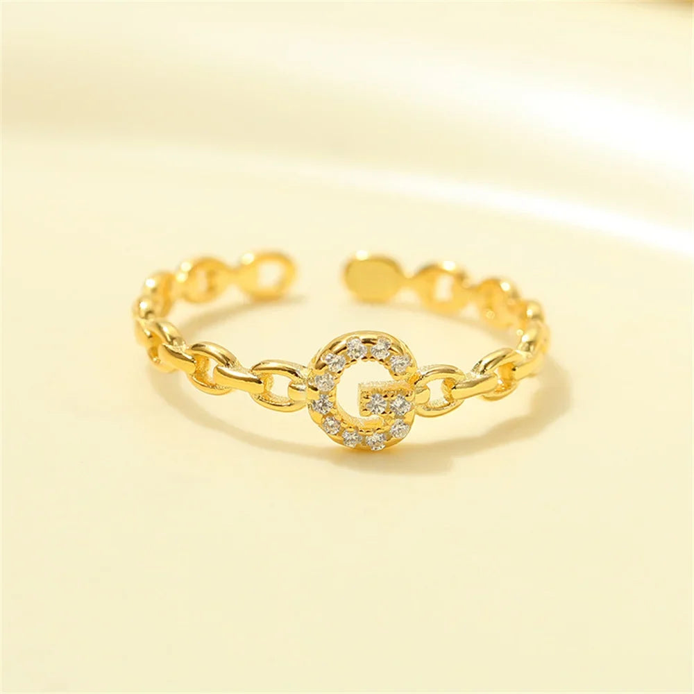 Kalsten | Dainty Diamond Letter Initial Ring