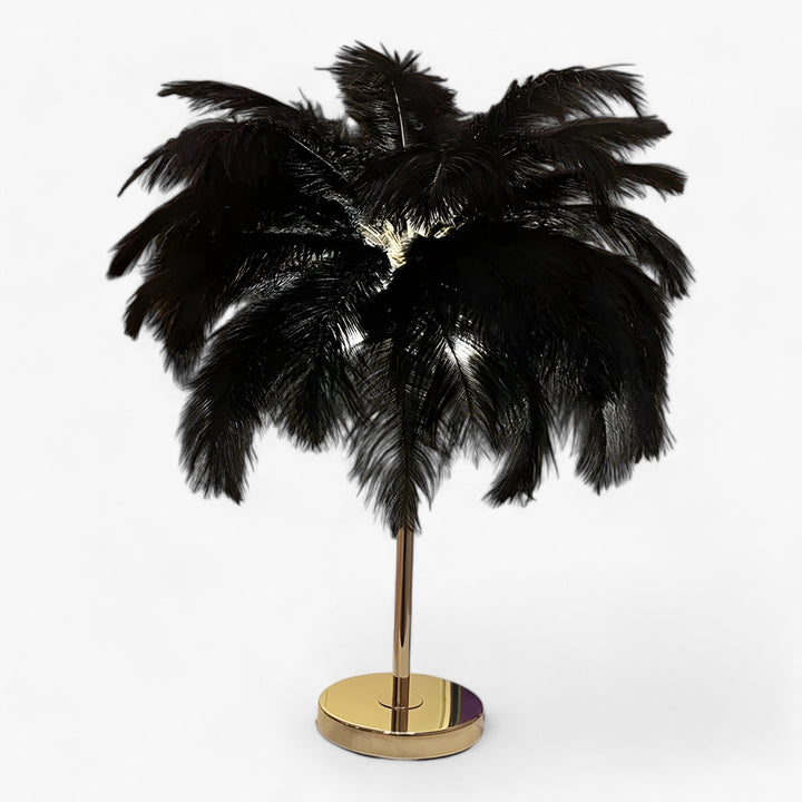 FeatherGlow | Table lamp with touch control - LED with feathers for weddings and room decoration | Kalsten