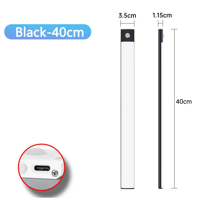 Motion Sensor Night Light – USB Rechargeable Wireless LED Lamp for Kitchen, Bedroom, Closet, and Wardrobe Lighting | Kalsten