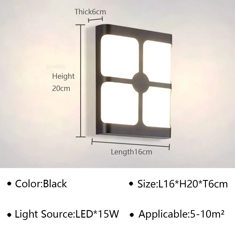 Modern LED Outdoor Wall Lamp – Waterproof Garden Sconce, Wall Light for Aisle, Balcony, and Entryway Decor | Kalsten