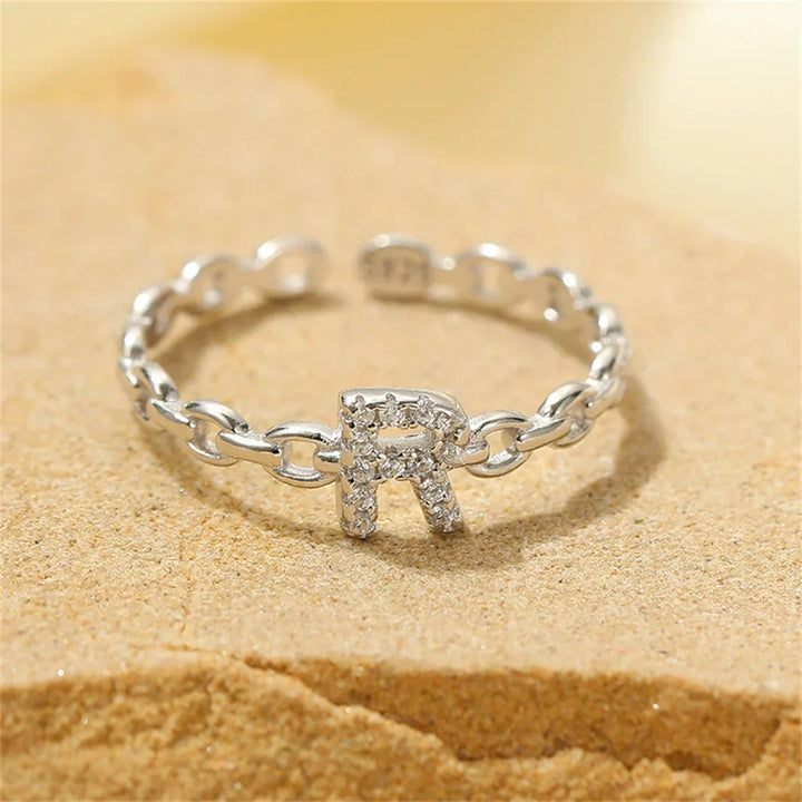 Kalsten | Dainty Diamond Letter Initial Ring