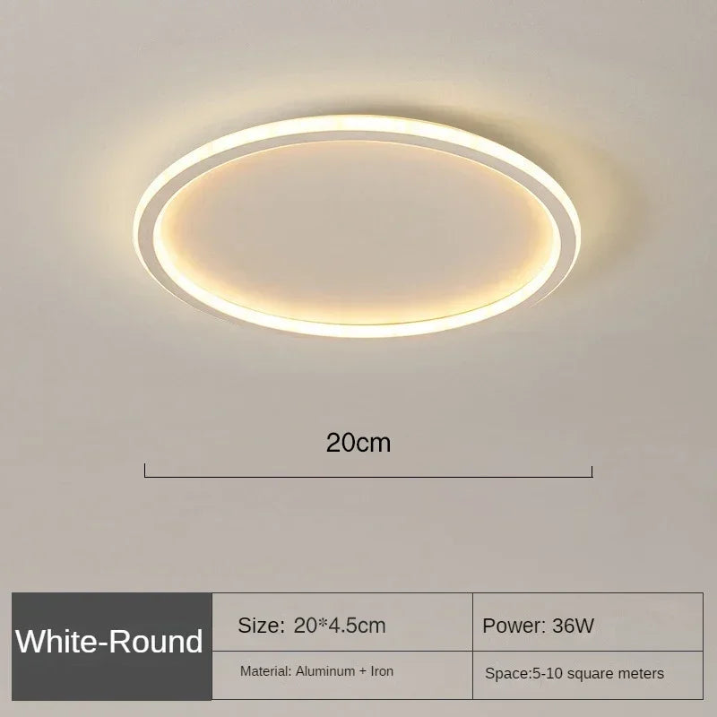Modern LED Ceiling Light – Dimmable Indoor Lighting Fixture for Bedroom, Bathroom, Kitchen, and Corridor | Kalsten