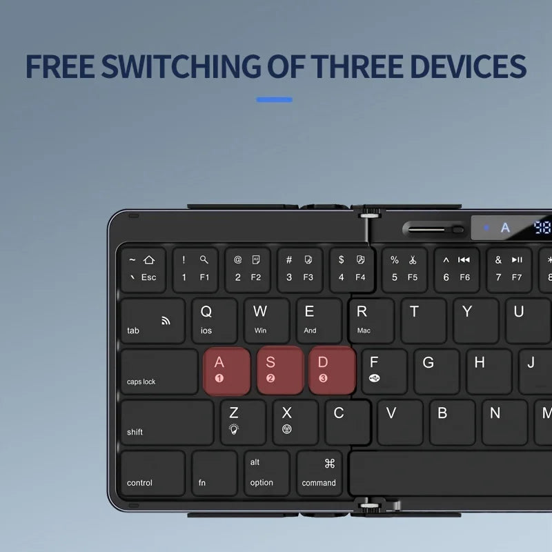 Skanto | Foldable RGB Wireless Built-in Touchpad Backlit Travel Keyboard