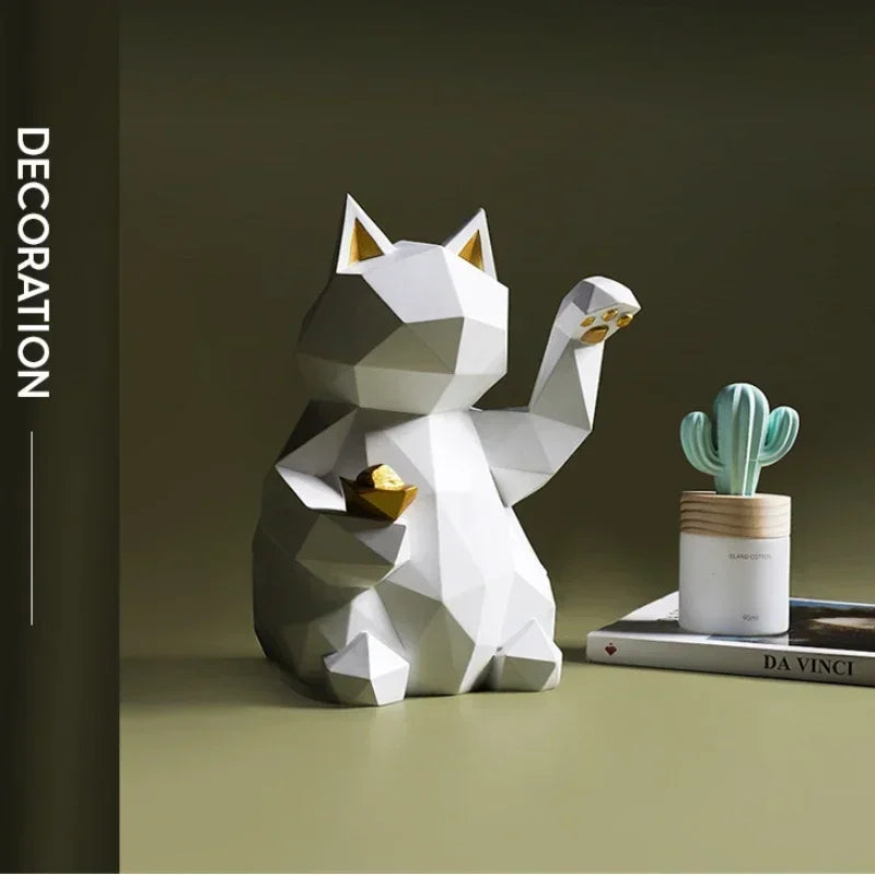 Frendorf | Nordic Minimalism Geometry Lucky Cat Statues