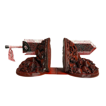 BowLift | Berserk Bookends Furious Bookends Dragon Hunter Resin Craft Study Art Decorative Ornament Home Desk Bookshelf T4z7