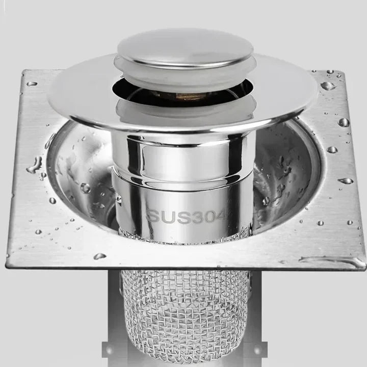 Stainless Steel Drain Filter with Hair Catcher – Stainless Steel Strainer for Kitchen and Bathroom, Clog-Free | Brehn