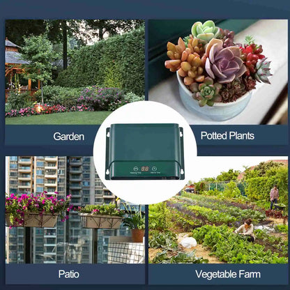 Kalsten | Solar Drip Irrigation System Kit Automatic Watering with 30 Modes & 7 Timers – AquaFlow