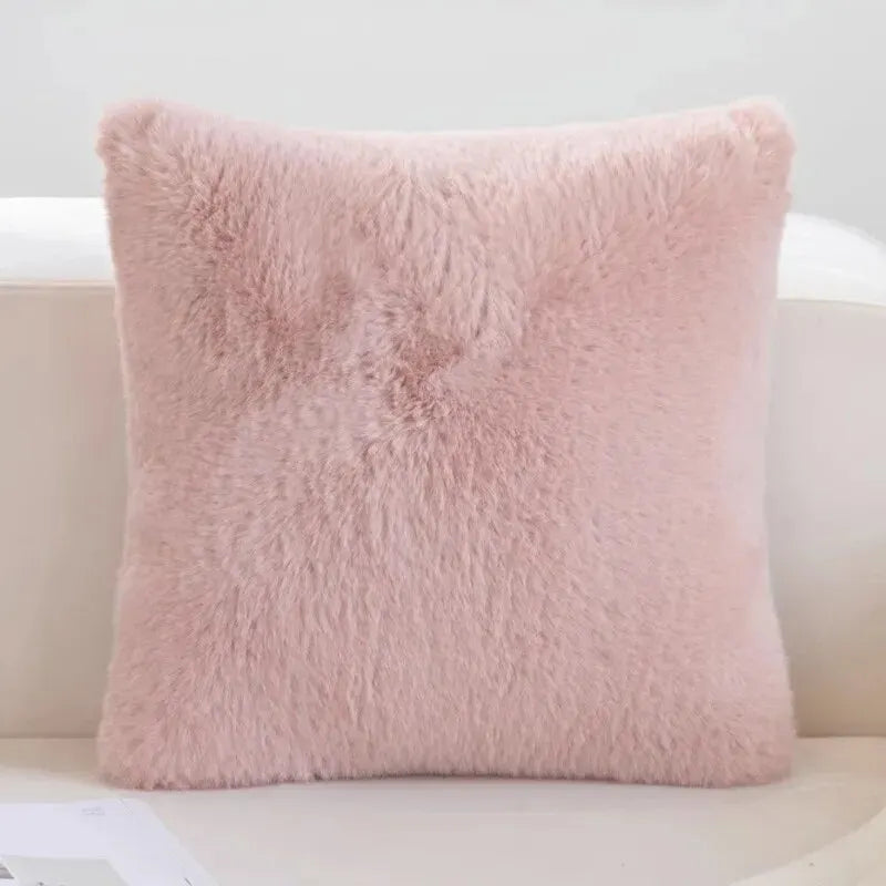 Luxury Faux Rabbit Fur Cushion Cover for Stylish Interiors Kalsten