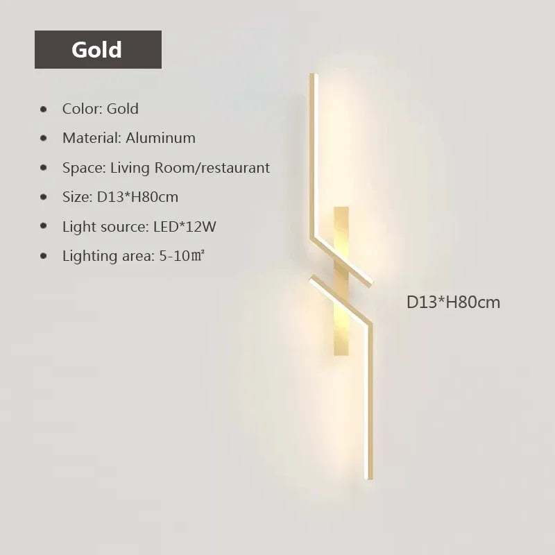 Modern LED Wall Lamp – Minimalist Design, Up & Down Lighting for Bedroom, Living Room, TV Sofa, and Lobby – Dimmable Wall-Mounted Light | Kalsten