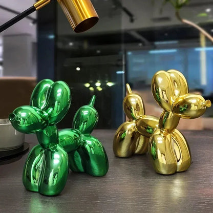Brehn | Nordic Balloon Dog Sculpture Resin Animal Ornament Art Sculptures and Figurines Handicraft Home Decoration Room Desktop Accessories