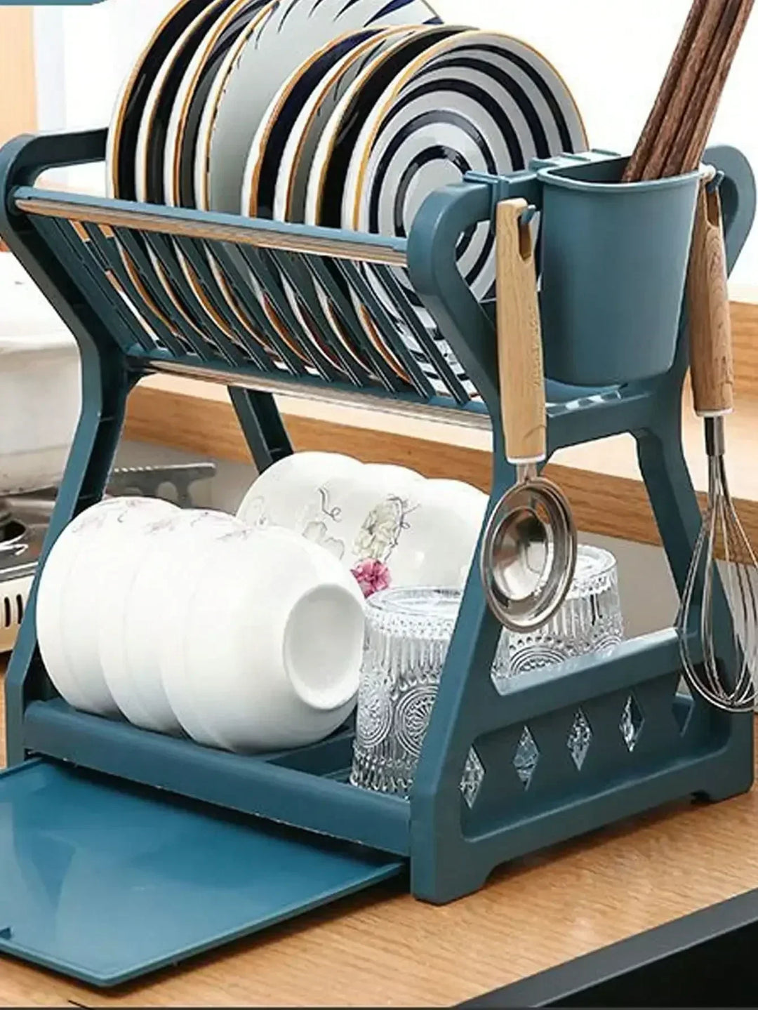 Foldable dish organizer – Practical draining rack for dishes, space-saving and easy to clean, perfect for modern kitchens and small spaces | Kalsten