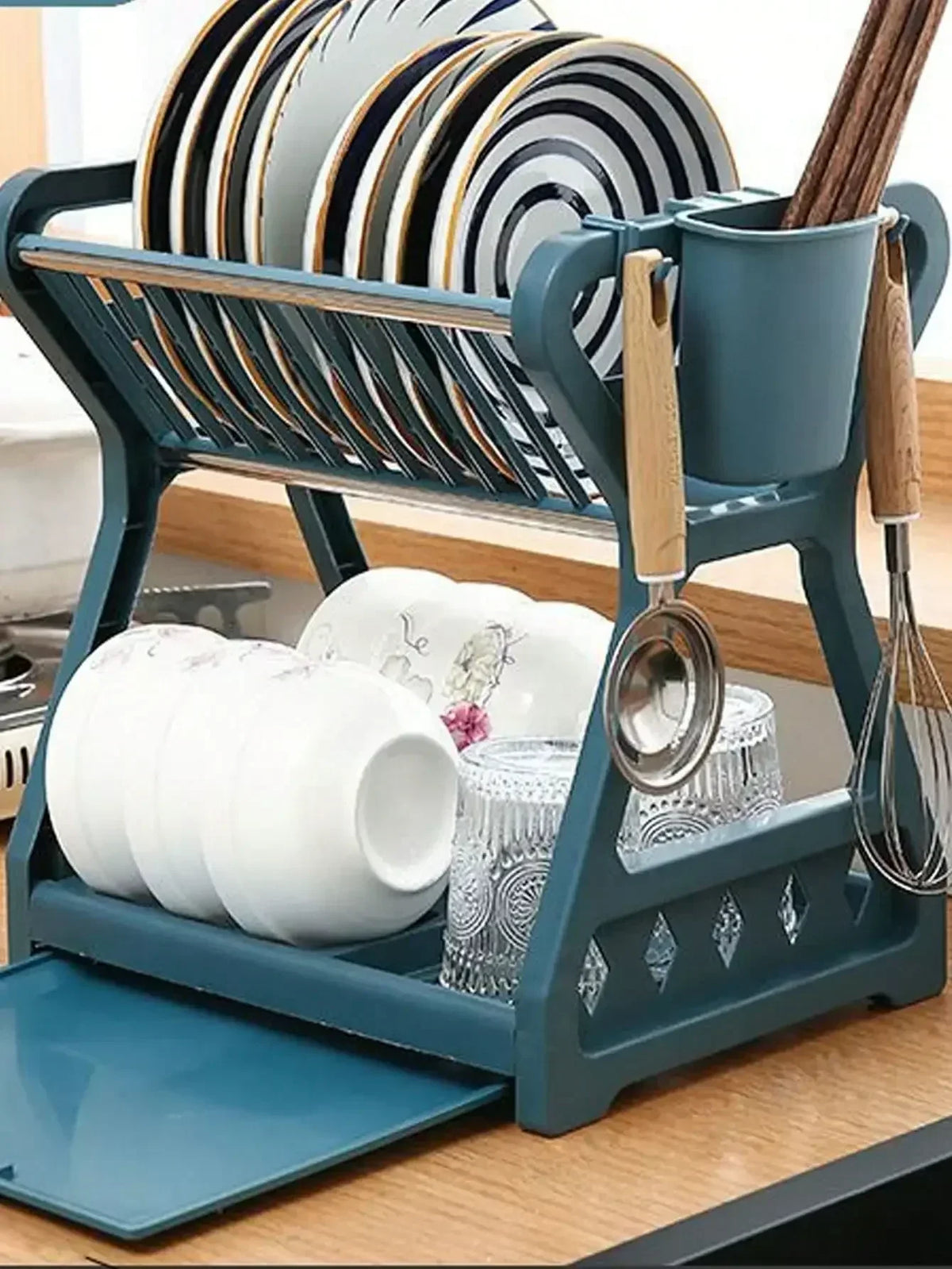 Foldable Dish Organizer – Practical Dish Drying Rack, Space-saving and Easy to Clean, Perfect for Modern Kitchens and Small Spaces | Karnz