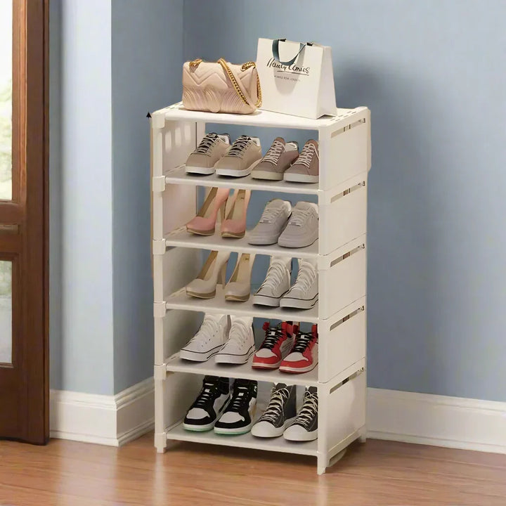 Kalsten | Space-Saving Metal Frame Shoe Rack with 6/8 Layers – Liora
