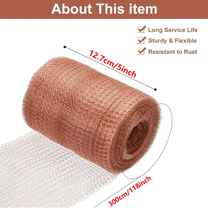 Kalsten | Snailgard Copper Snail Fence Mesh Tape | Protection against Snails in the Bed & Garden | Various Lengths | Rustproof & Weather Resistant