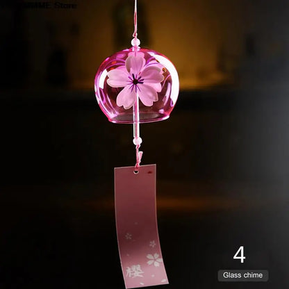 Yumeko Glass Wind Chime | Japanese Style | Handmade | Clear Sound | Decorative Pendant