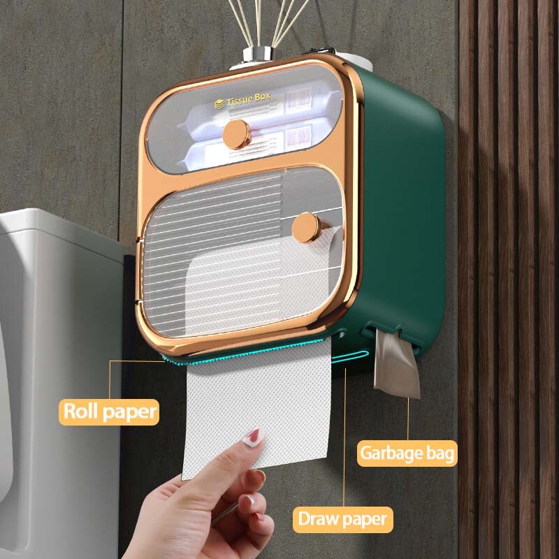 Kalsten | MultiBox Wall-Mounted Toilet Paper Towel Storage Box