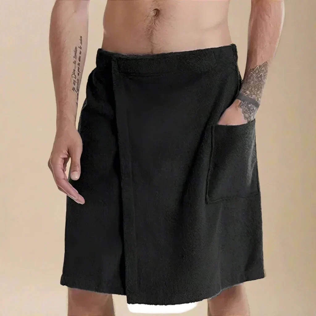 Kalsten | PORTABLE BATH TOWEL ROBE – Soft & versatile bath towel with pockets for sauna, beach & fitness