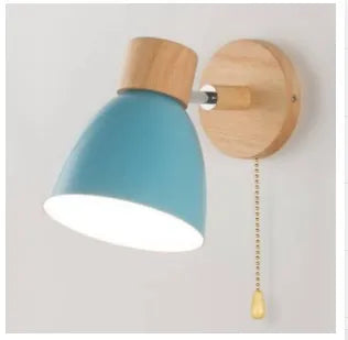 Kalsten | LumoNord Macaron Wall Lamp | Wood & Metal | 90° Swiveling Lamp Head | Scandinavian Design | E27 Socket (without bulb)