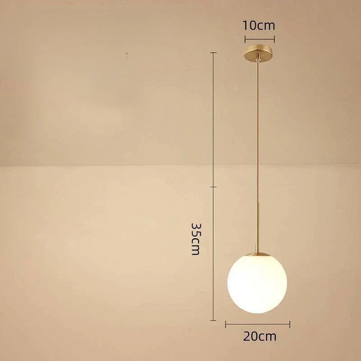 Modern Glass Ball Pendant Light – Decorative Nordic Fixture for Dining Room, Bedroom, and Bar | Kalsten