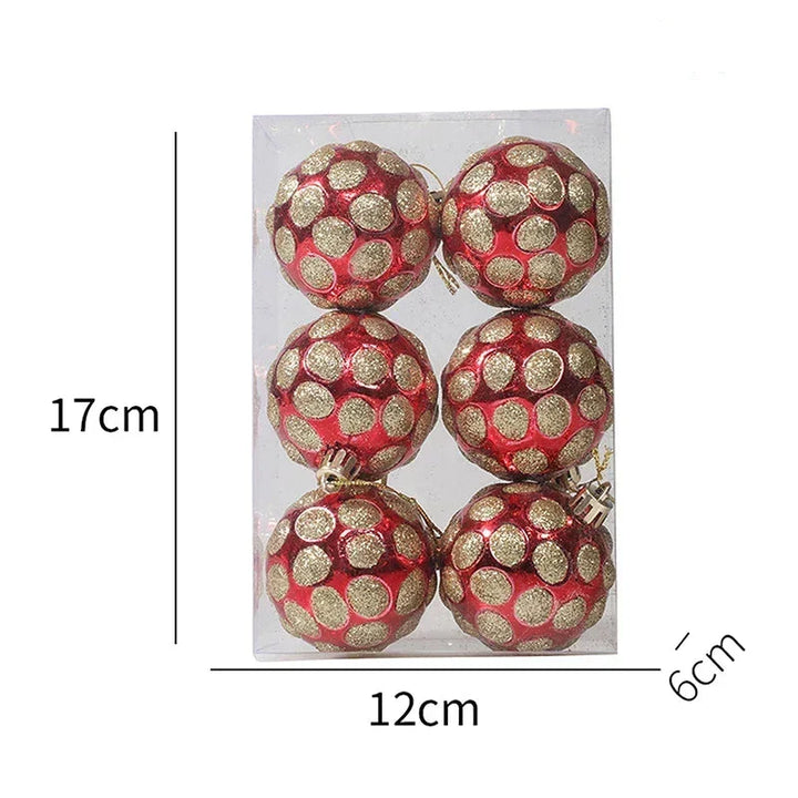 Elegant Snowflake Christmas Baubles Set – High-quality Christmas ornaments in red, white and gold, perfect for festive tree decoration at Christmas | Kalsten