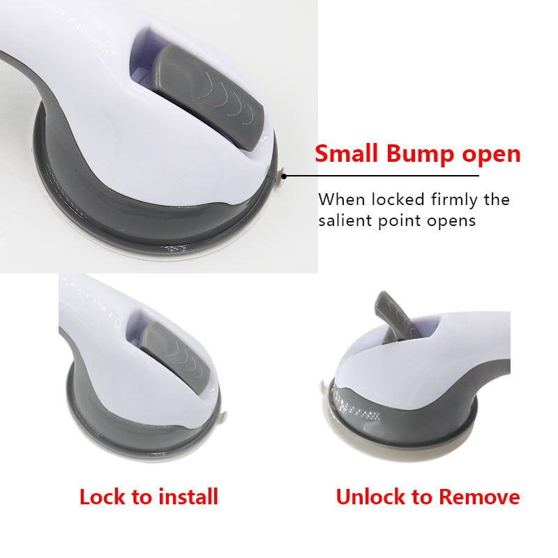 Kalsten | Safety handle with non-slip support and vacuum suction cup - Perfect for bathrooms and showers - Provides stability and support