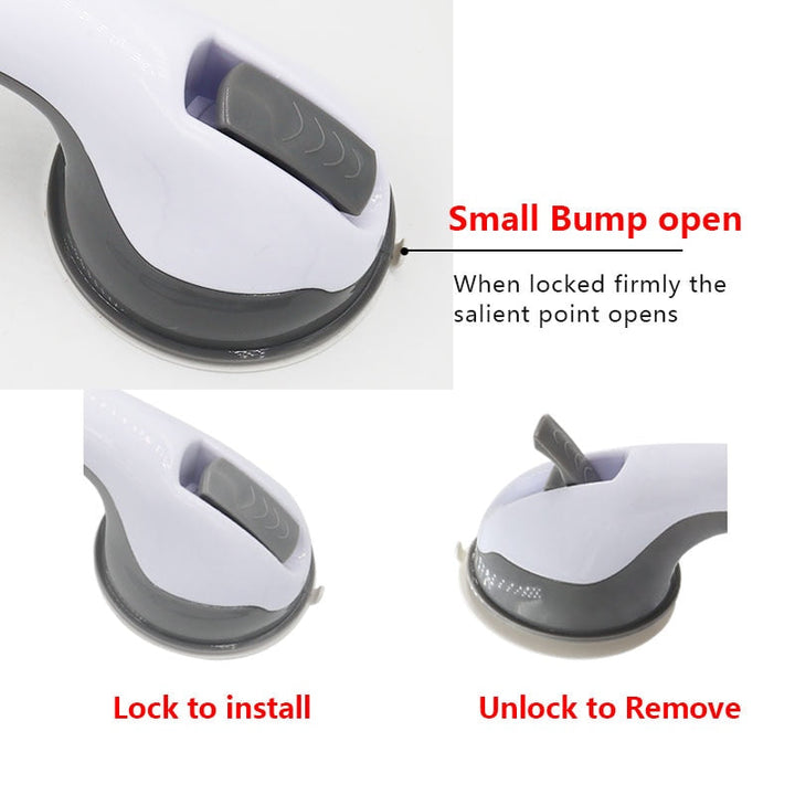 Kalsten | Safety handle with non-slip support and vacuum suction cup - Perfect for bathrooms and showers - Provides stability and support