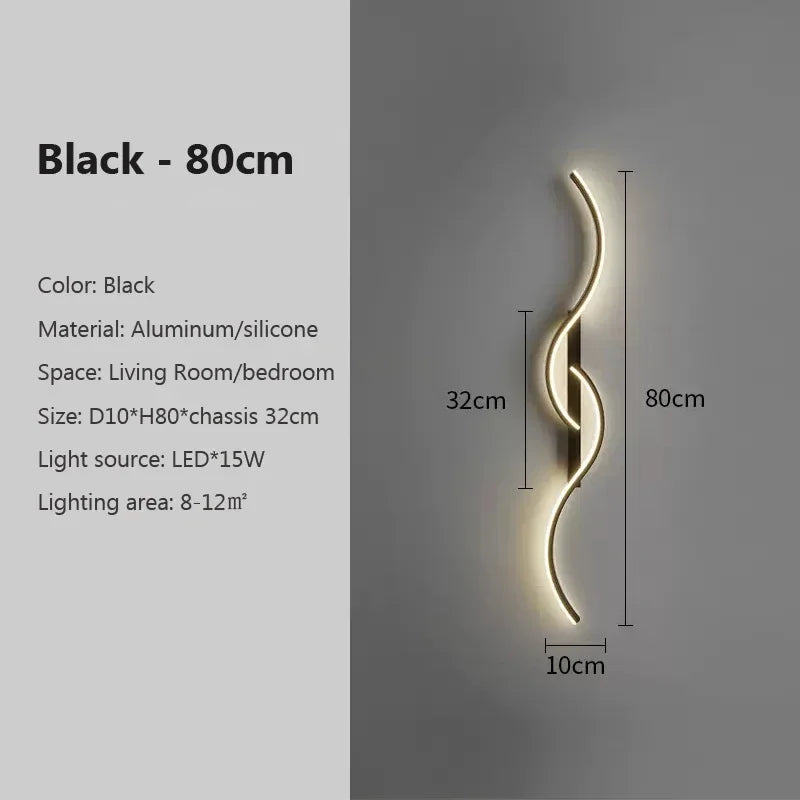 Modern LED Wall Lamp – Smart Remote-Controlled Sconce for Bedroom, Living Room, and Staircase | Kalsten