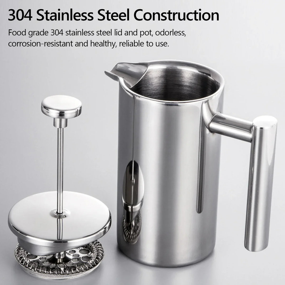 BowLift | Stainless Steel French Press Coffee Maker