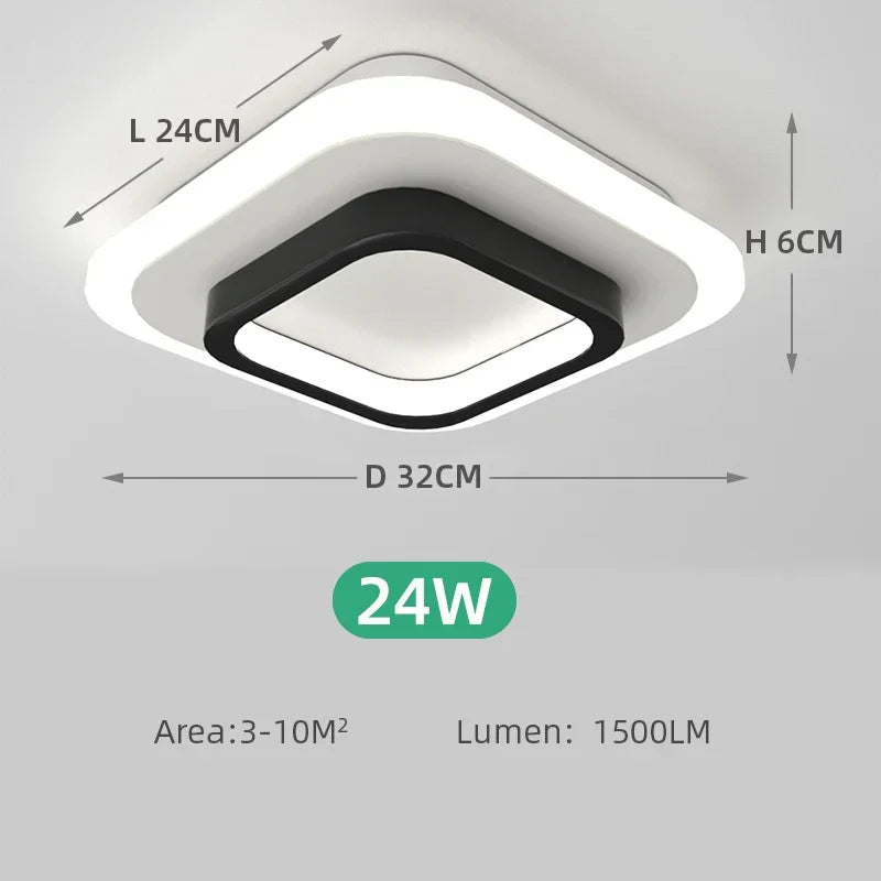 IRALAN Modern LED Ceiling Lights - Square Lighting Fixture for Bedroom, Kitchen, Aisle, Corridor | Kalsten