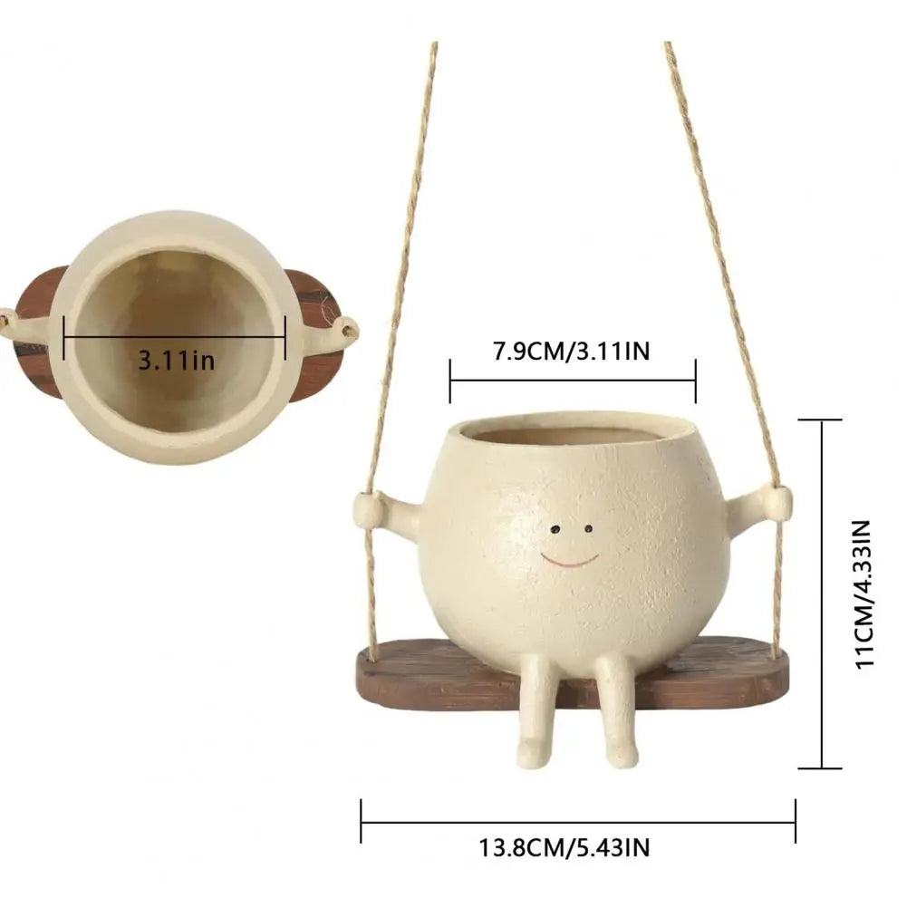 Swing Smiling Face Flower Pot | Kalsten