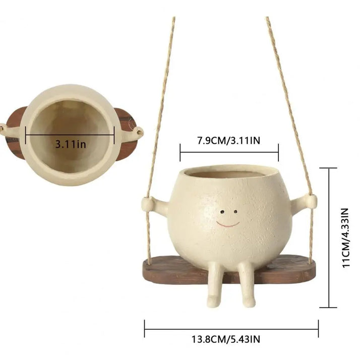 Swing Smiling Face Flower Pot | Kalsten