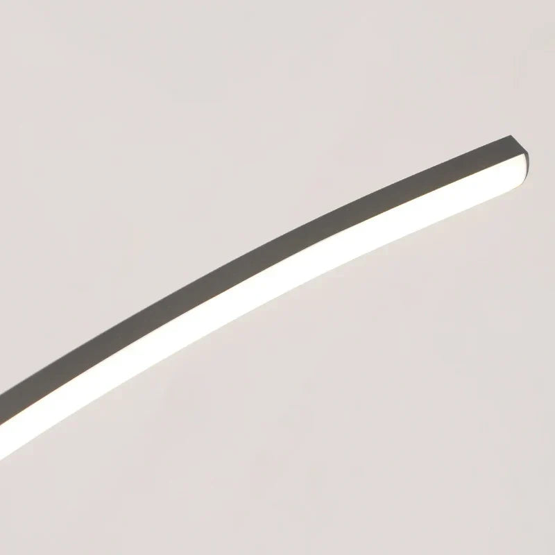 Modern Contemporary LED Dining Room Pendant Light | Sleek Arc Hanging Lamp, Adjustable Brightness | Kalsten