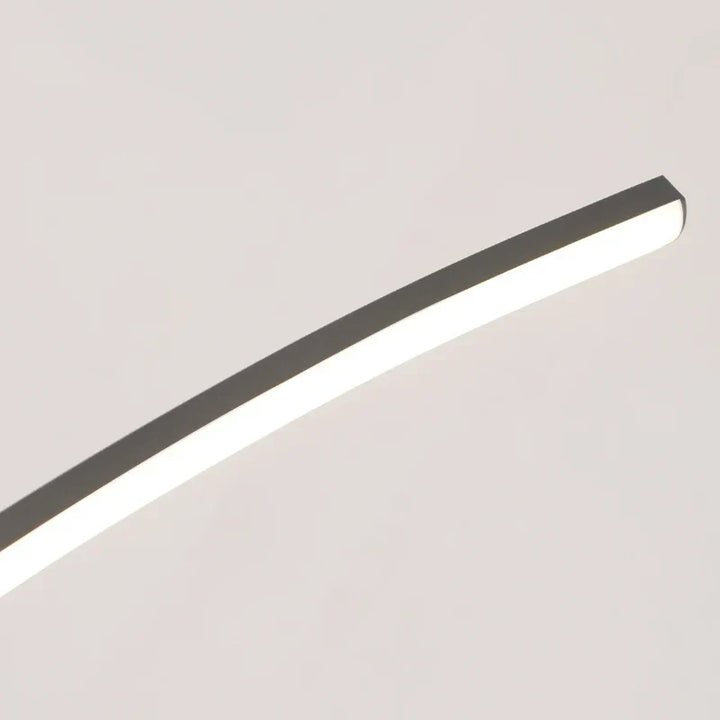 Modern Contemporary LED Dining Room Pendant Light | Sleek Arc Hanging Lamp, Adjustable Brightness | Kalsten