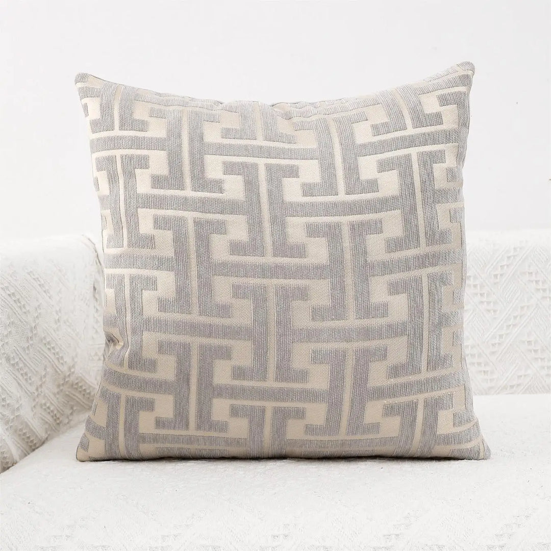 Striped cushion cover in country house style – Decorative sofa cover for living room and couch | Kalsten