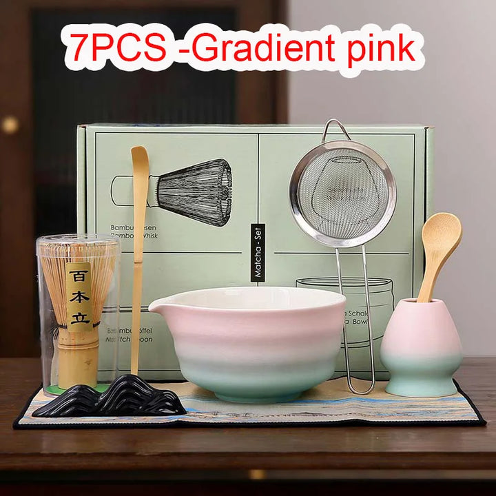 Variant image for Matcha Gift Set Green Standard Bamboo and Ceramic Tea Making Kit-4