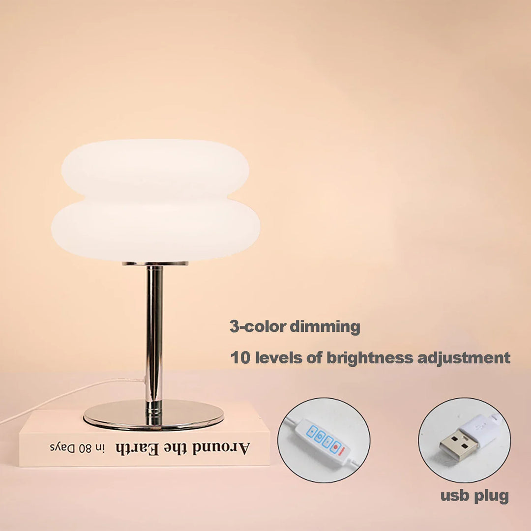 Bauhaus Retro Table Lamp with 9-Level Brightness Dimming | Nordic Mushroom Lamp for Bedroom, Living Room & Office | Kalsten